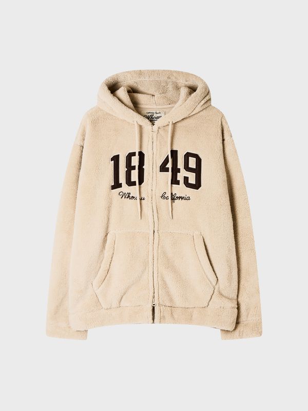 WHOAU Áo khoác lông cừu Signature Furfleece Patch Hood Zip-up_WHMZGBV11U