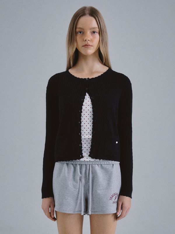 HighGauge Cotton Cable Scallop Cardigan_WHCKF2491F