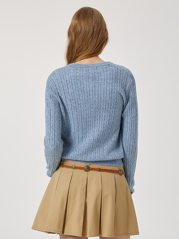 Steve High Gauge Wool Cable Cardigan