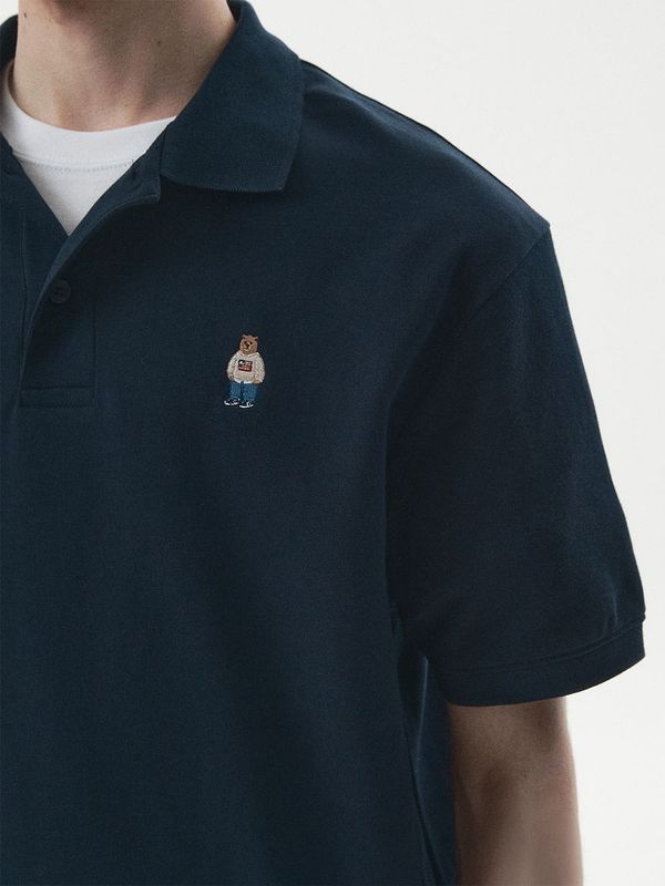 WHOAU Áo thun Steve Collar T-Shirt_WHHAG2411U