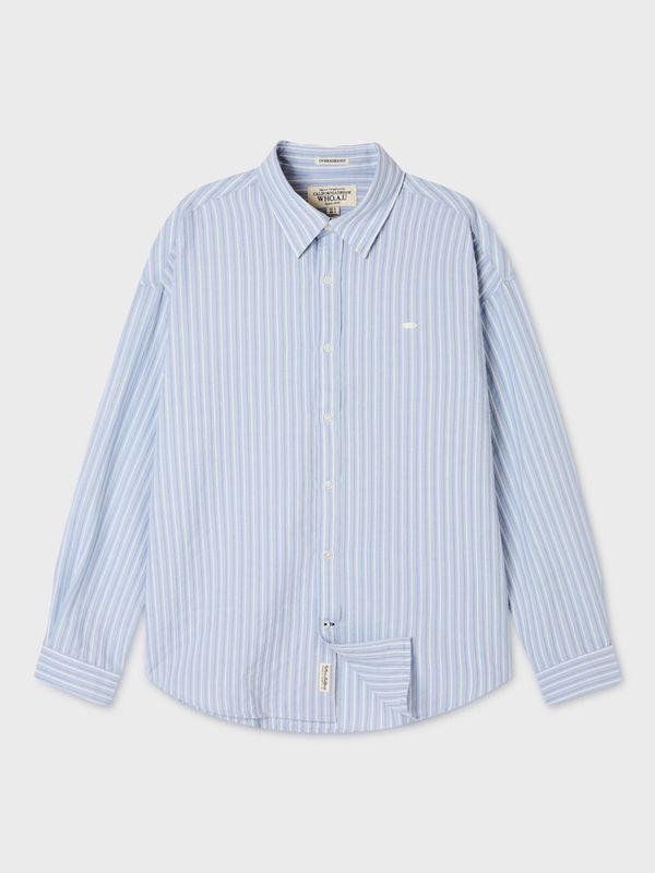 WHOAU Áo sơ mi nữ Loose Fit Striped Shirt WHYSGB731F