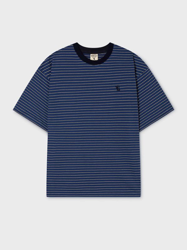 WHOAU Áo thu Unisex Multi Stripe T-Shirt_WHRSG2541U