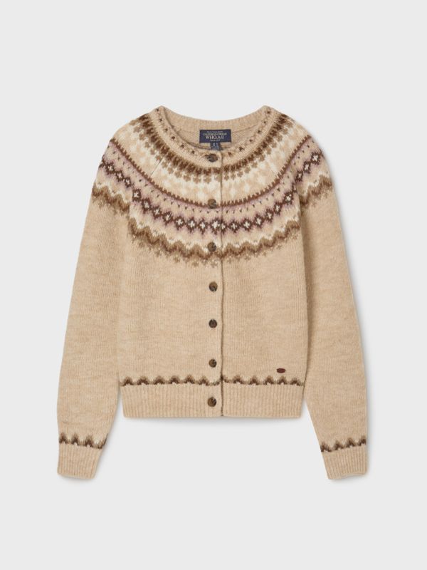 WHOAU Áo len Fair Isle Cardigan_ WHCKF4V22F