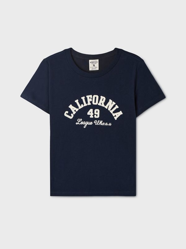 WAU Patch Slim-fit T-shirt(F)