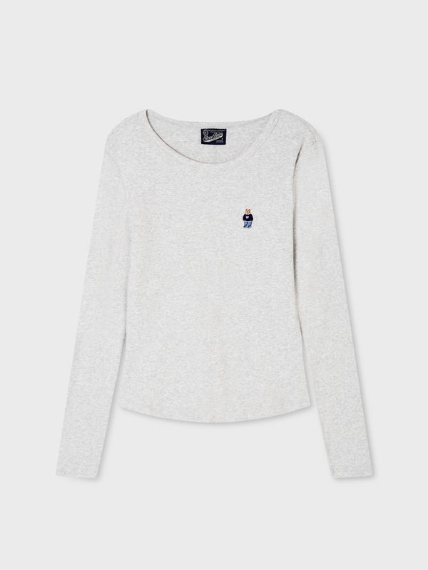 WHOAU Áo thun nữ Steve Ribbed Long Sleeve T-shirt[B]_WHLAGB851F