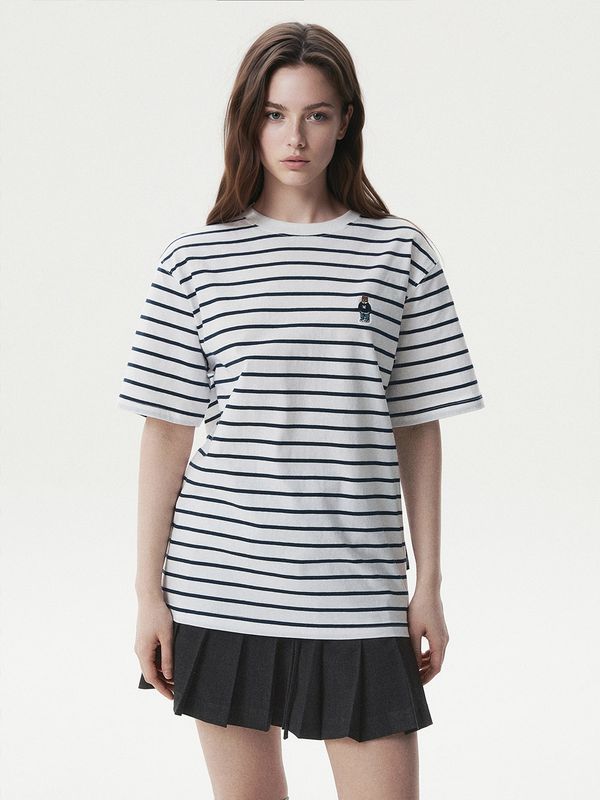 WHOAU Áo thun Steve Stripe Short Sleeve T-shirt_WHRSG2321U