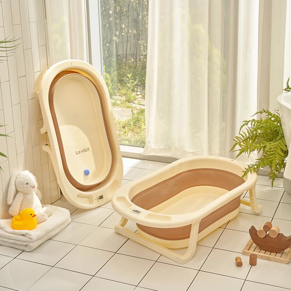 Chậu tắm cảm biến nhiệt, dễ gấp gọn, giúp mẹ tắm bé La vikit dành cho trẻ từ 0-4 tuổi