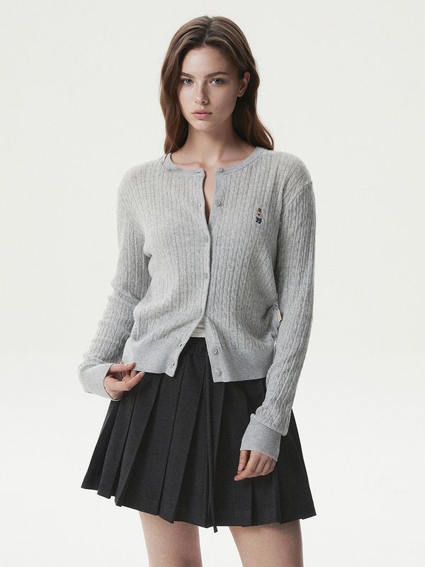 WHOAU Áo len Steve High Gauge Cable Cardigan_WHCKG2521F