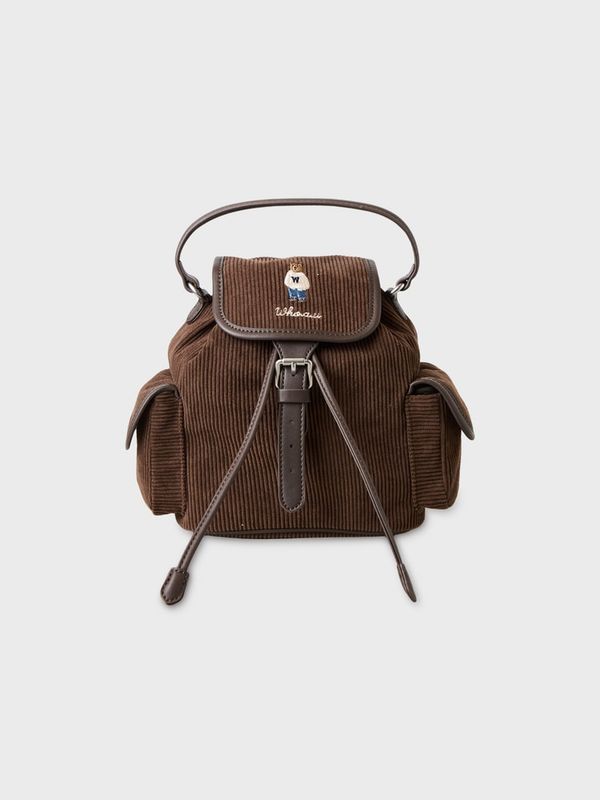 WHOAU Balo Steve Corduroy Mini Backpack_WHBGGB923A