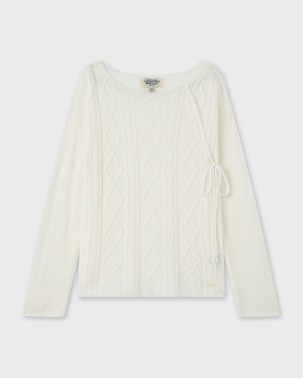 WHOAU Áo len Aran Cable Loose Fit Pullover_WHKAGB939F