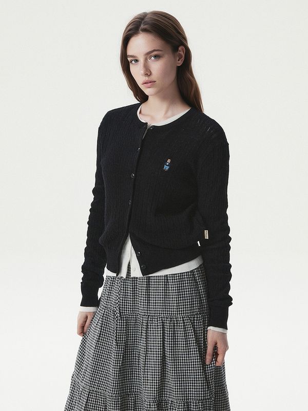 WHOAU Áo len Steve High Gauge Cable Cardigan_WHCKG2521F