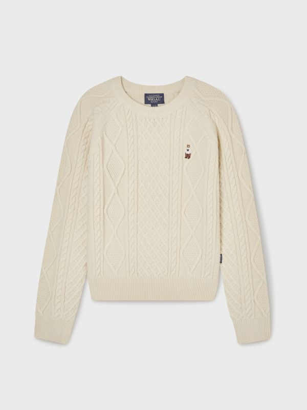 WHOAU Áo len nữ Steve Aran Cable Sweater(F)_WHKAF4T12F