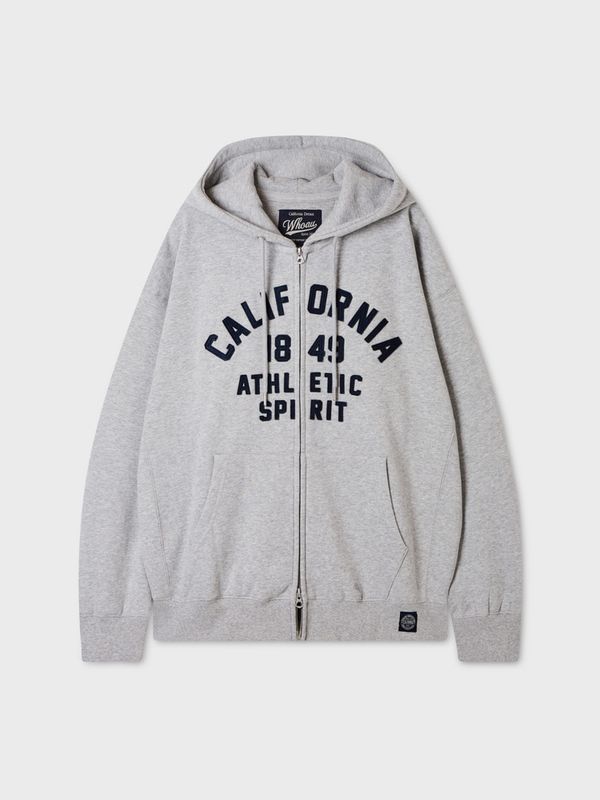 WHOAU Áo nỉ Signature Patch Hood Zip-up(Brushed)_WHMZGBT11U