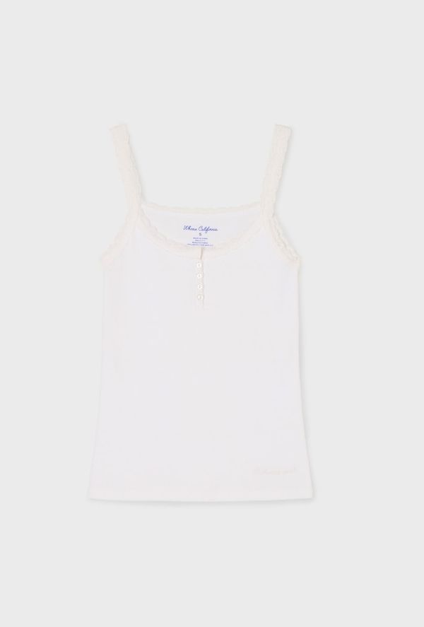 WHOAU Áo thun Lace Henryneck Sleeveless(F)_WHRNG3723F