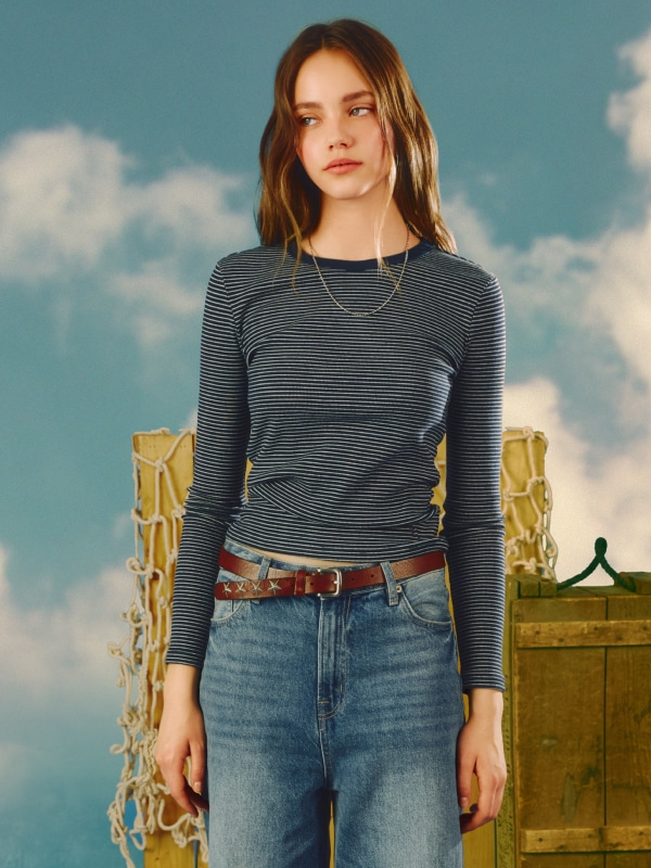 Ribbed Long Sleeve T-shirt