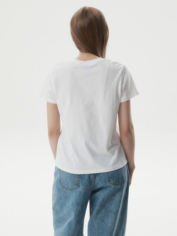 WAU Patch Slim-fit T-shirt(F)