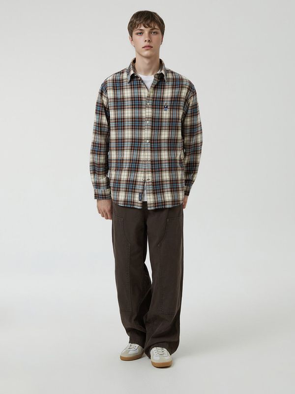 WHOAU Áo sơ mi Steve Tartan Flannel Check Shirts (U)_WHYCF4931U