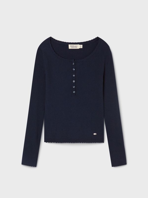 Henley neck Pullover