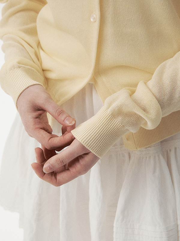 WHOAU Áo Cardiagn nữ Linen Blend Plain Cardigan_WHCKG2524F