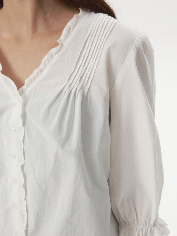 WHOAU Áo kiểu nữ Frill Blouse_WHBLGB833F