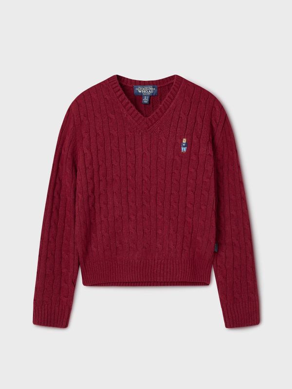 Steve Cable V-Neck Pull over_WHKAF4912F