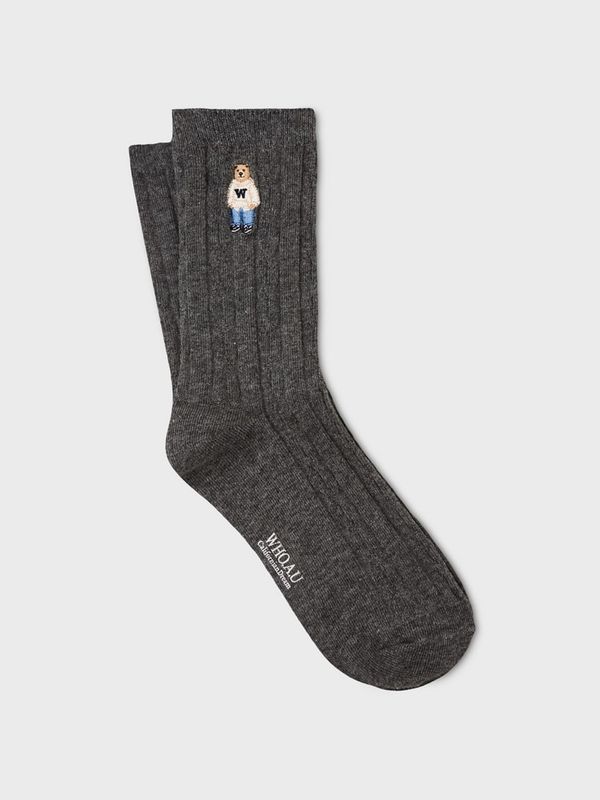 WHOAU Tất Steve Cable Socks_WHAYGBT31A