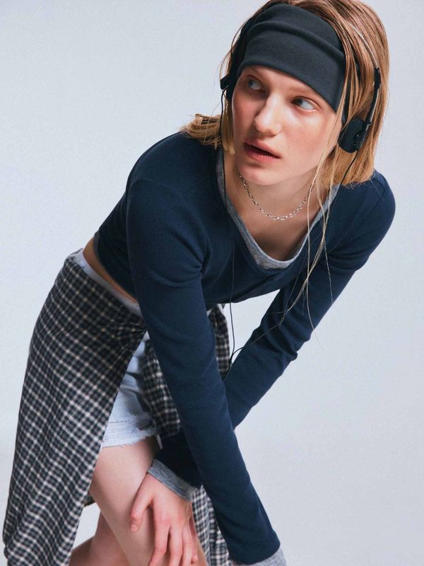 Layered Henry Neck Long Sleeve T-Shirt_WHLAF4891F