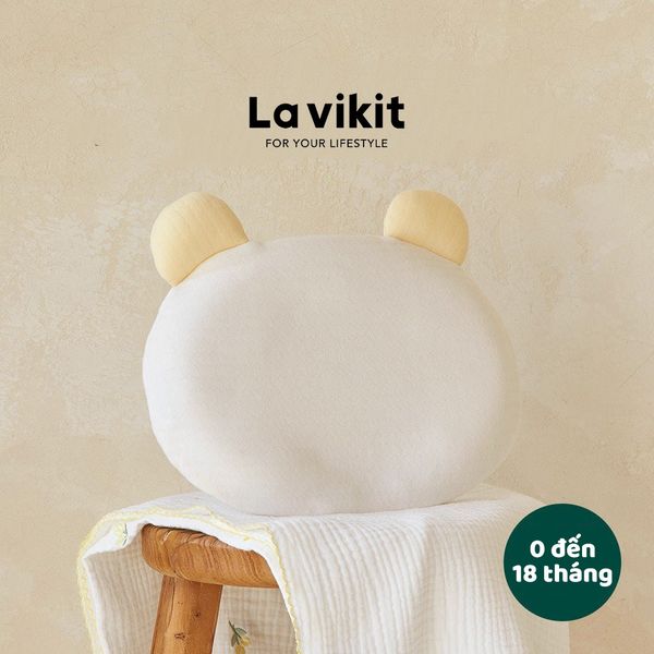 Vỏ gối sơ sinh Thỏ & Gấu chống bẹp đầu cho trẻ dưới 18 tháng - Rein Luft Pillow character cover