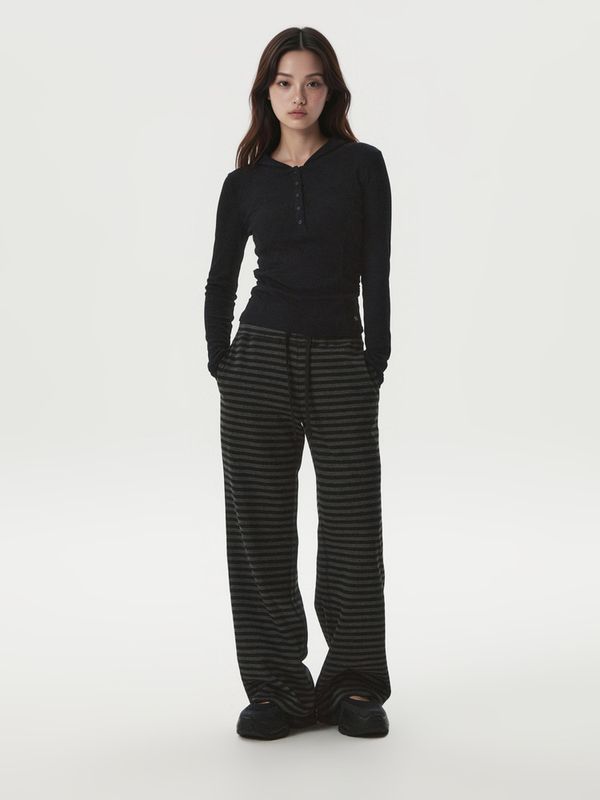 WHOAU Quần nữ Stripe Wide Pants(F)_WHTMGB824F