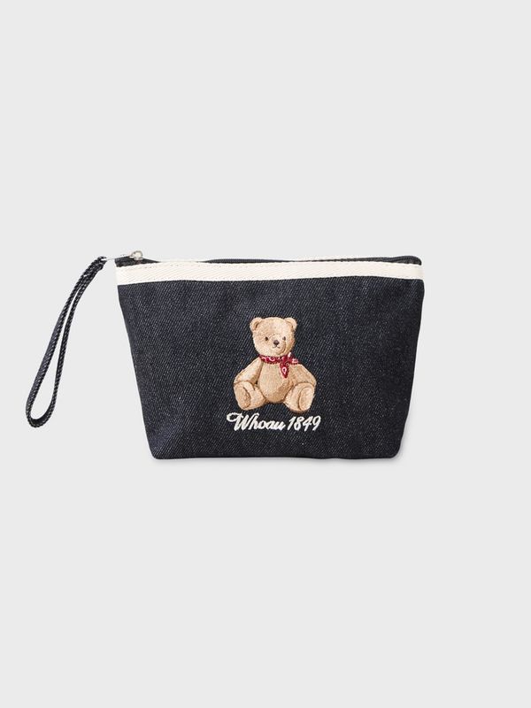 WHOAU Ví Bear Embroidery Pouch_WHAQGB912A