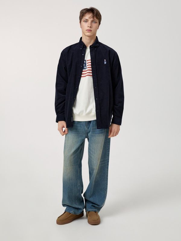 WHOAU Áo sơ mi unisex Steve Corduroy Shirts(U)_WHYAF4924U