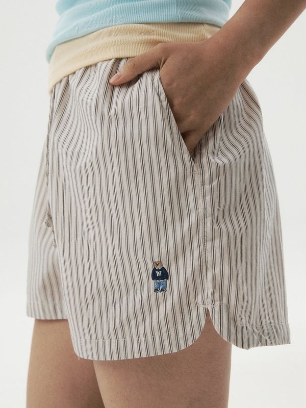 WHOAU Quần nữ Steve Stripe Shorts(Set-up)_WHTHG2511F