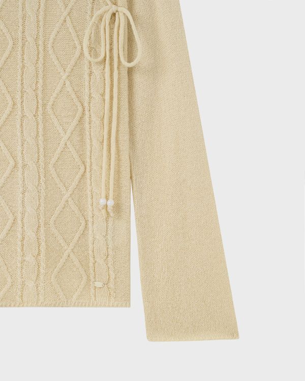 WHOAU Áo len Aran Cable Loose Fit Pullover_WHKAGB939F