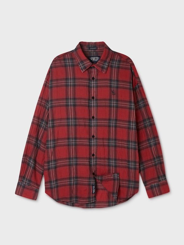 WHOAU Áo Sơ mi Sheer Check Shirts (F)_WHYCGB721F