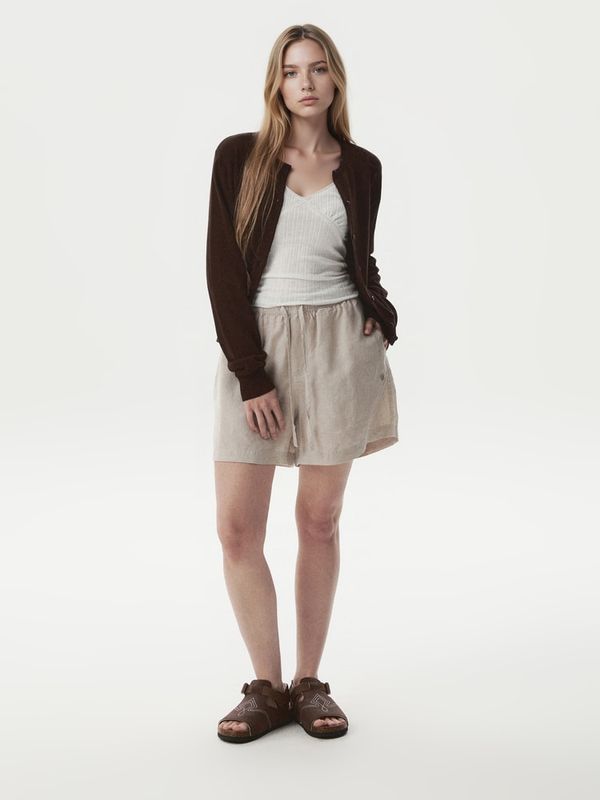 WHOAU Quần nữ Linen Shorts (F)_WHTHG2533F
