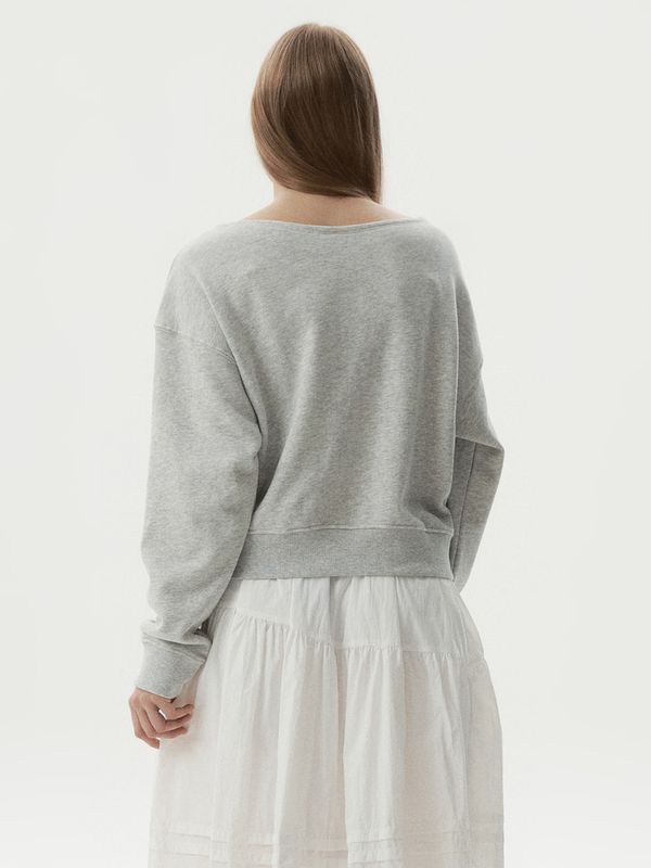 WHOAU Áo nỉ trễ vai One-Shoulder Sweatshirt(F)_WHMWGB923F