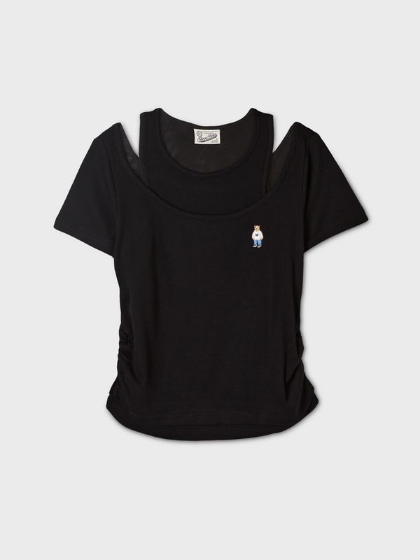 WHOAU Áo nữ Steve Layered Shorts Sleeve T-shirt[B]_WHRAGB754F