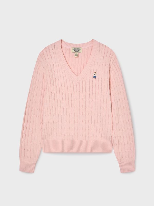 Steve V-neck Cable Sweater