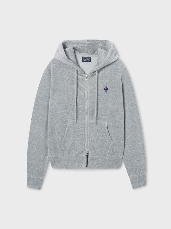 WHOAU Áo nỉ Steve Velour Hood Zip-up[B]_WHMZF4V51F