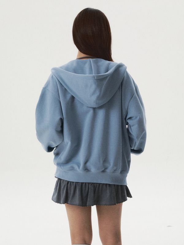 WHOAU Áo khoác nỉ Signature Patch Zip-up Hoodie_WHMZGB911U