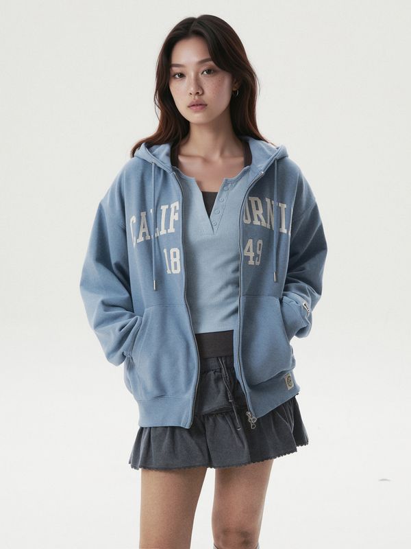 WHOAU Áo khoác nỉ Signature Patch Zip-up Hoodie_WHMZGB911U