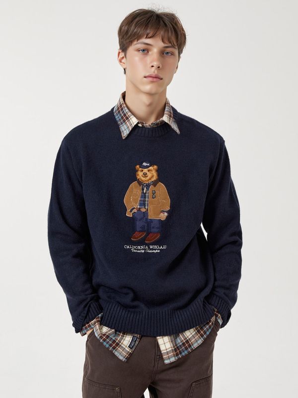 WHOAU Áo len Steve Premium Jacquard Sweater_WHKAF4T11U