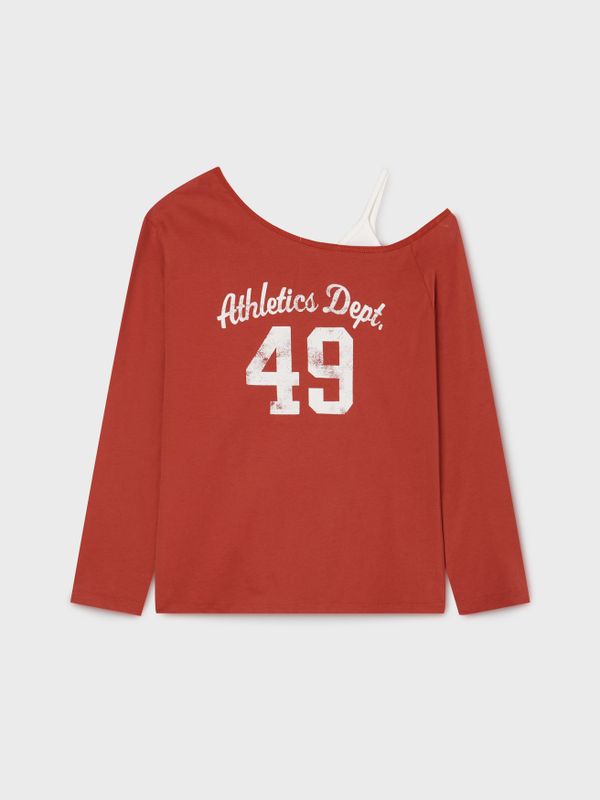 One-Shoulder Long Sleeve T-Shirt