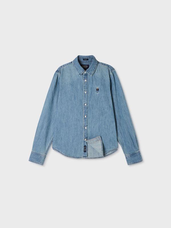 WHOAU Áo Sơ mi Steve Denim Shirts(Slim fit)_WHYJGB921F