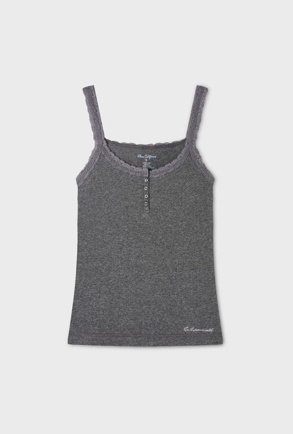 WHOAU Áo thun Lace Henryneck Sleeveless(F)_WHRNG3723F