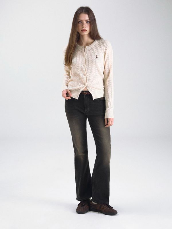 Steve High Gauge Wool Cable Cardigan_WHCKF4801F