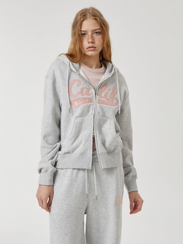 Patch Crop Hood Zip-up (Brushed)_WHMZF4911F