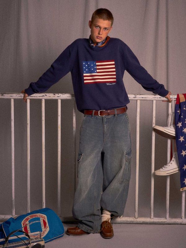 Vintage Denim Cargo Pants(U)