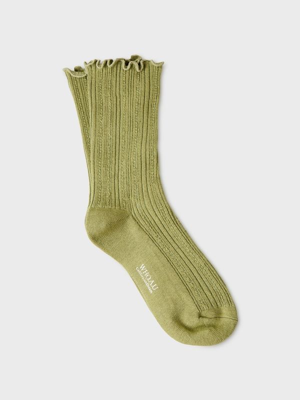 WHOAU Tất Eylelet Frill Socks_WHAYGB931A