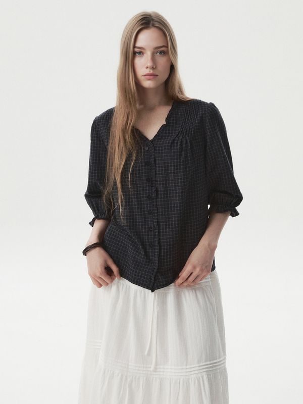 WHOAU Áo kiểu nữ Frill Blouse_WHBLGB833F